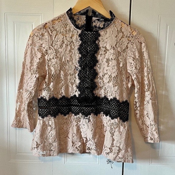 Zara Lace  crochet Top - Picture 3 of 6